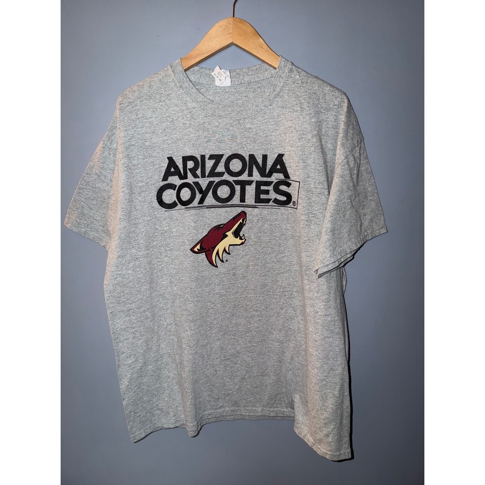 Arizona Coyotes NHL Hockey Shirt Mens XL Gray Gildan Heavy Cotton Fry's Promo